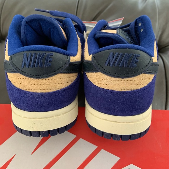 WOMENS Nike Dunk Low LX (BLUE SUEDE) — size 7W - Picture 8 of 9
